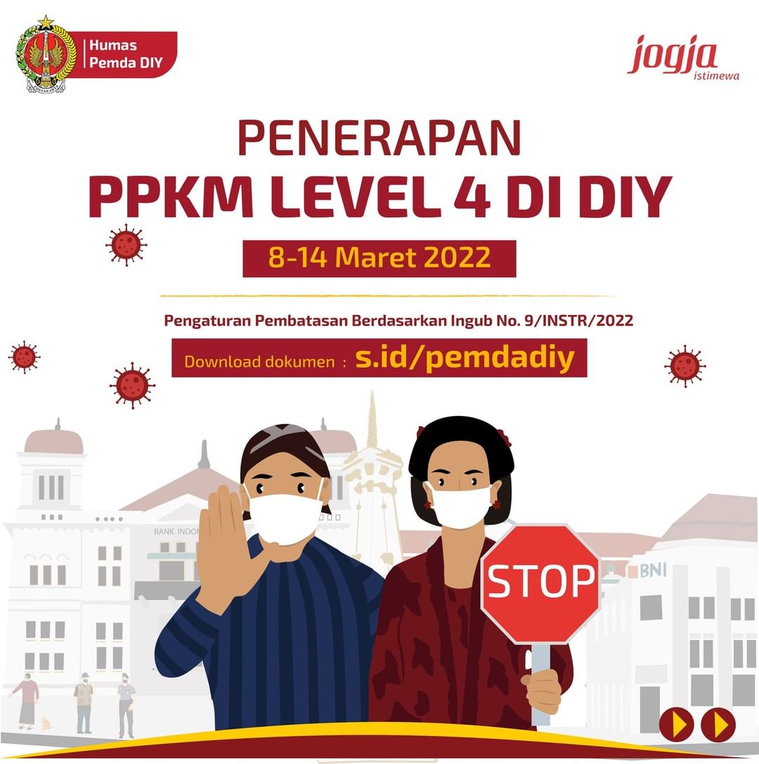 Instruksi Gubernur DIY No 9 2022 Tentang PPKM Level 4 Badan Otorita