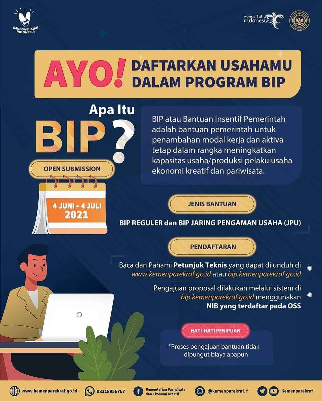 Kemenparekraf Buka Pendaftaran Bantuan Insentif Pemerintah Untuk Pelaku ...