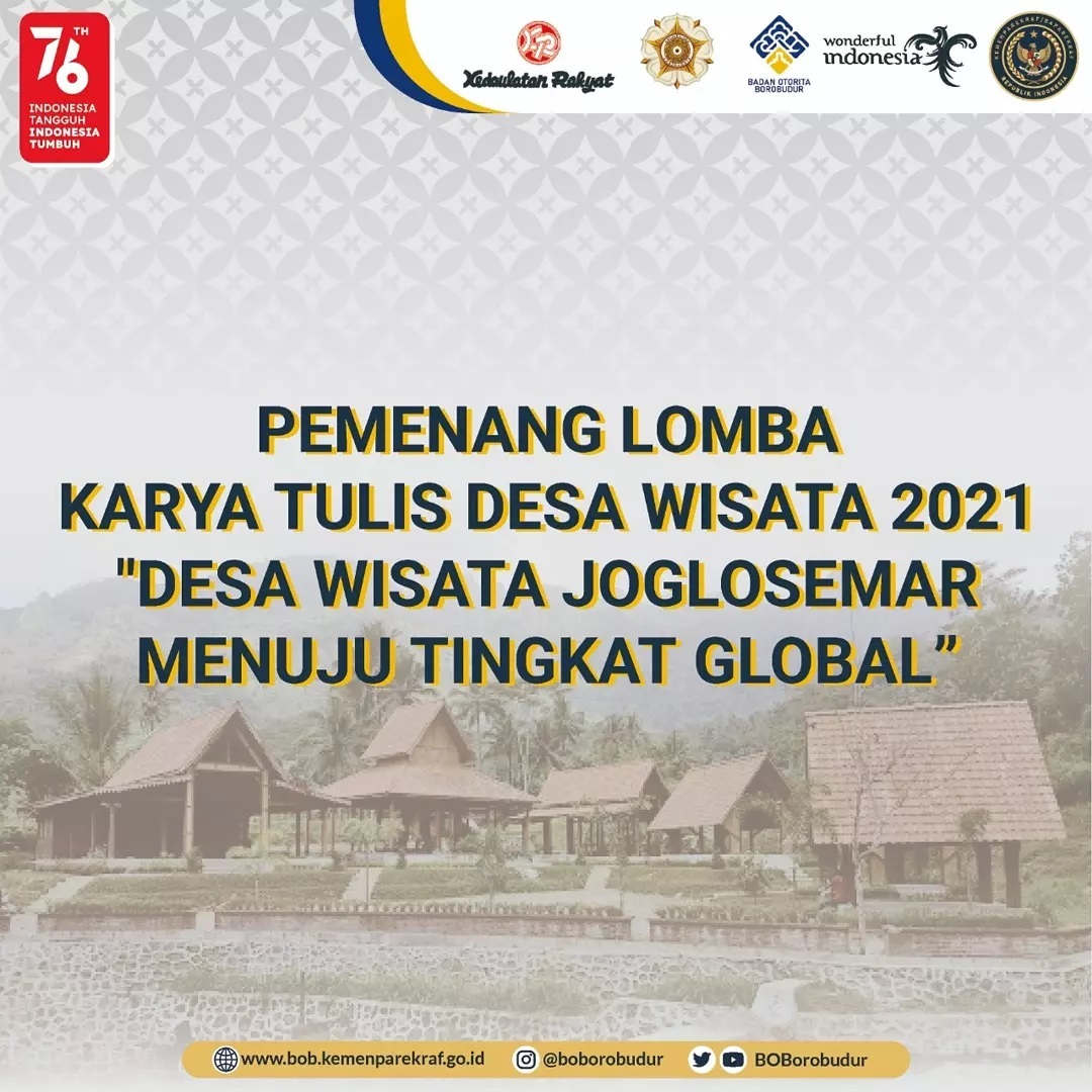 Pemenang Lomba Karya Tulis Desa Wisata 2021 - Badan Otorita Borobudur